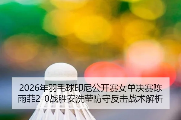 2026年羽毛球印尼公开赛女单决赛陈雨菲2-0战胜安洗莹防守反击战术解析